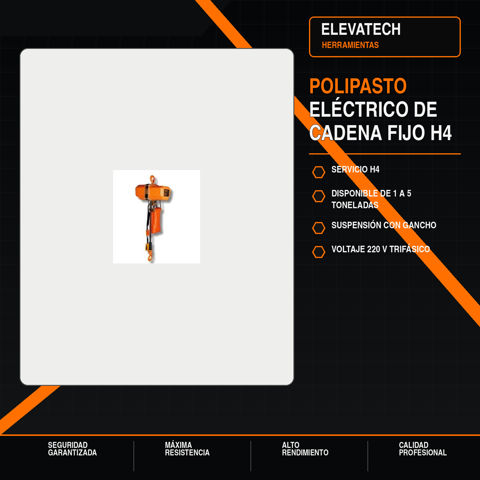 Polipasto eléctrico de cadena fija