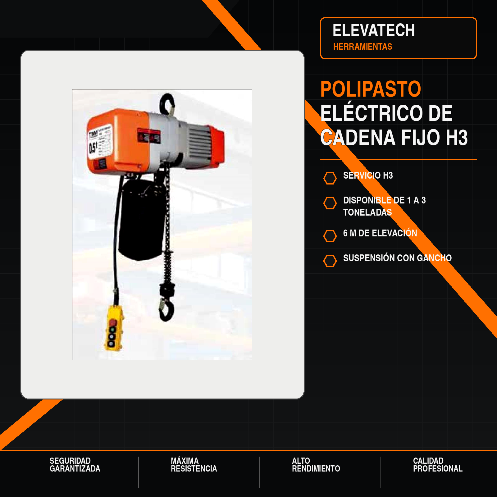 Polipasto eléctrico de cadena fija