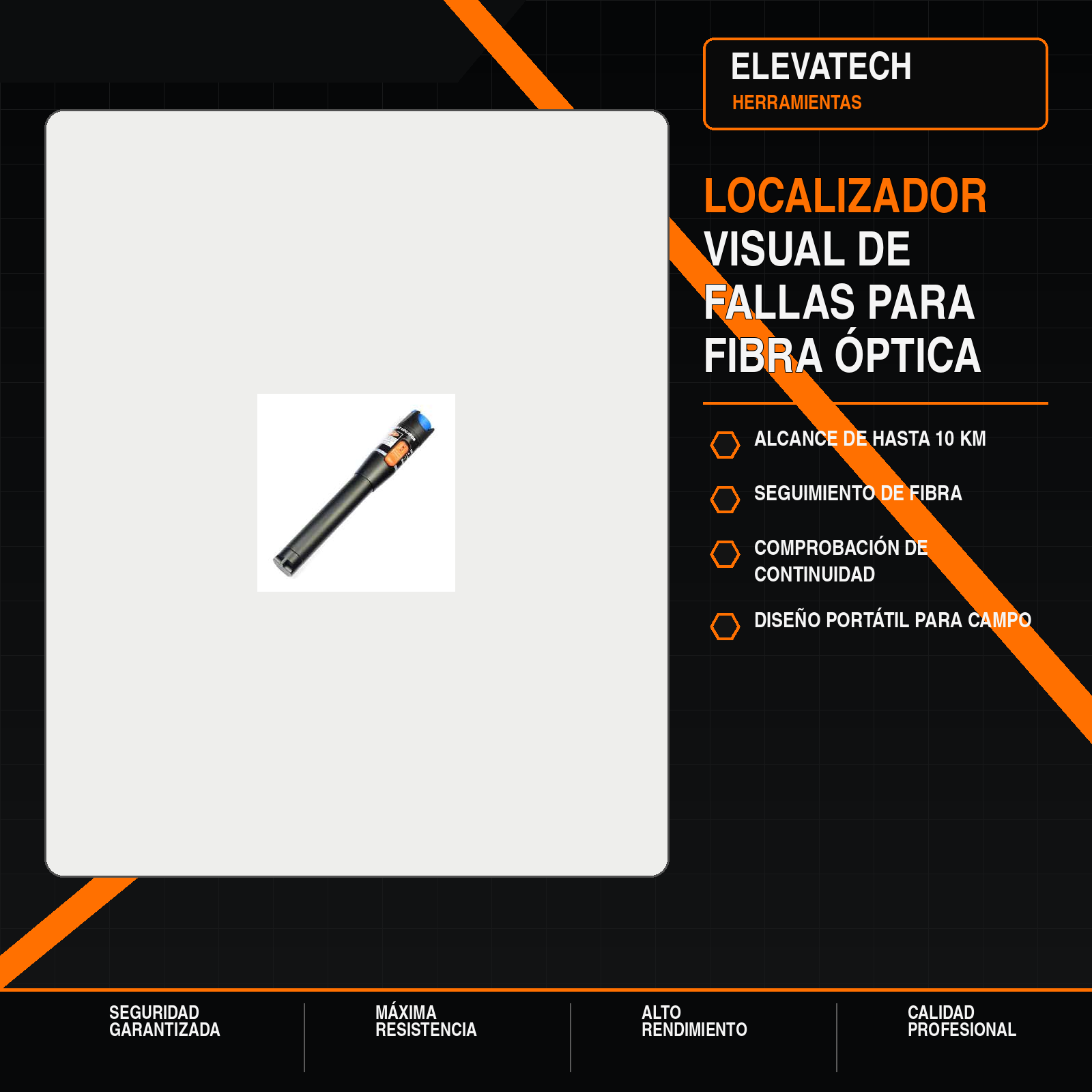 Localizador visual de fallas — 10 km