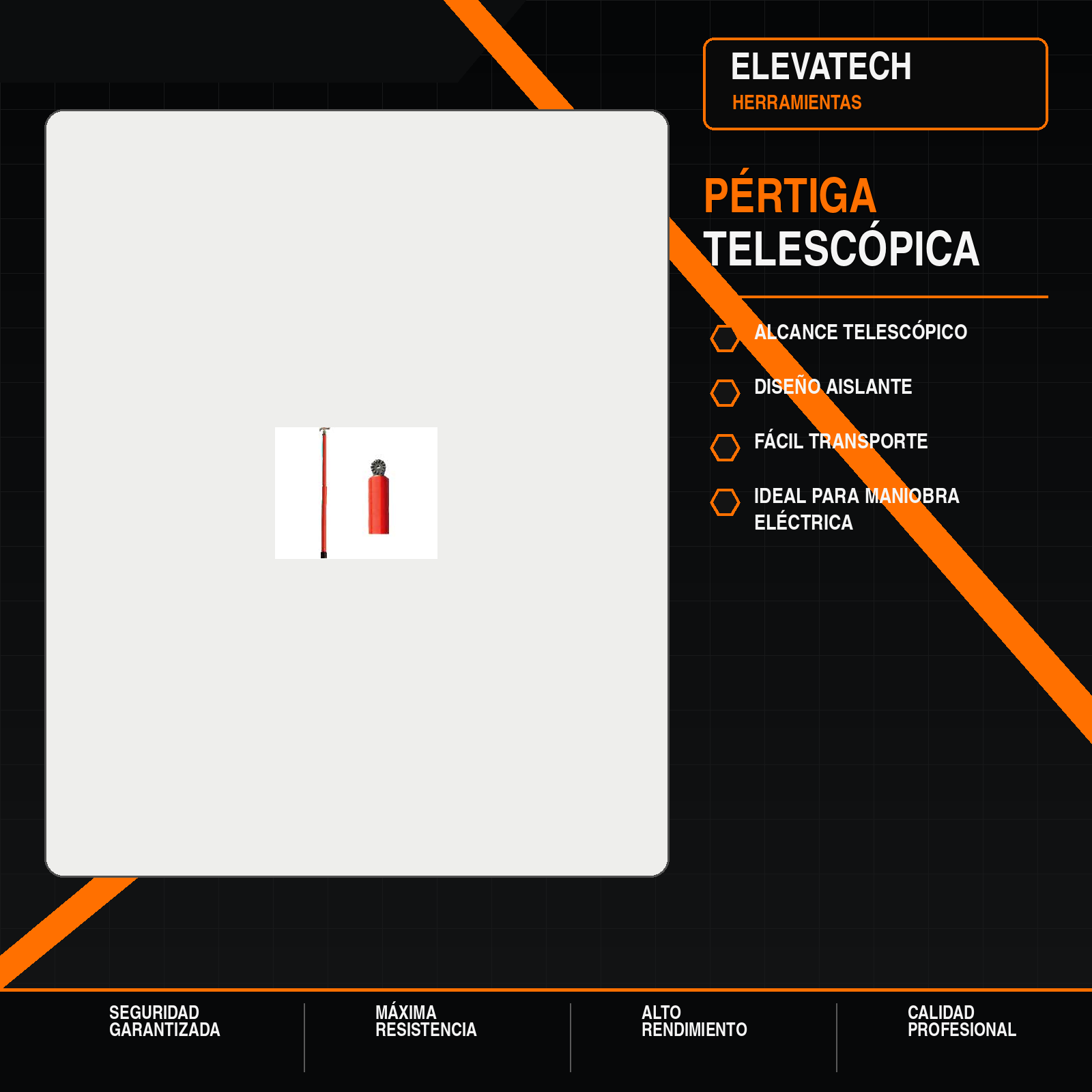 Pértiga telescópica