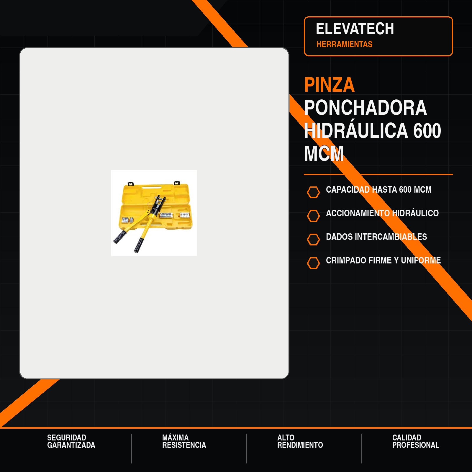 Pinza ponchadora hidráulica — 600 MCM