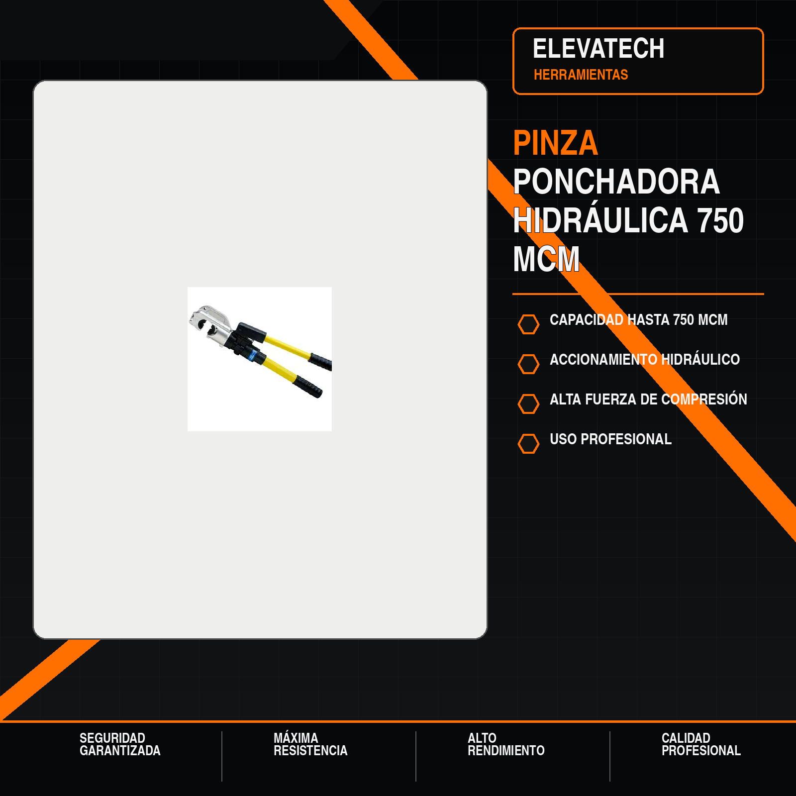 Pinza ponchadora hidráulica — 750 MCM