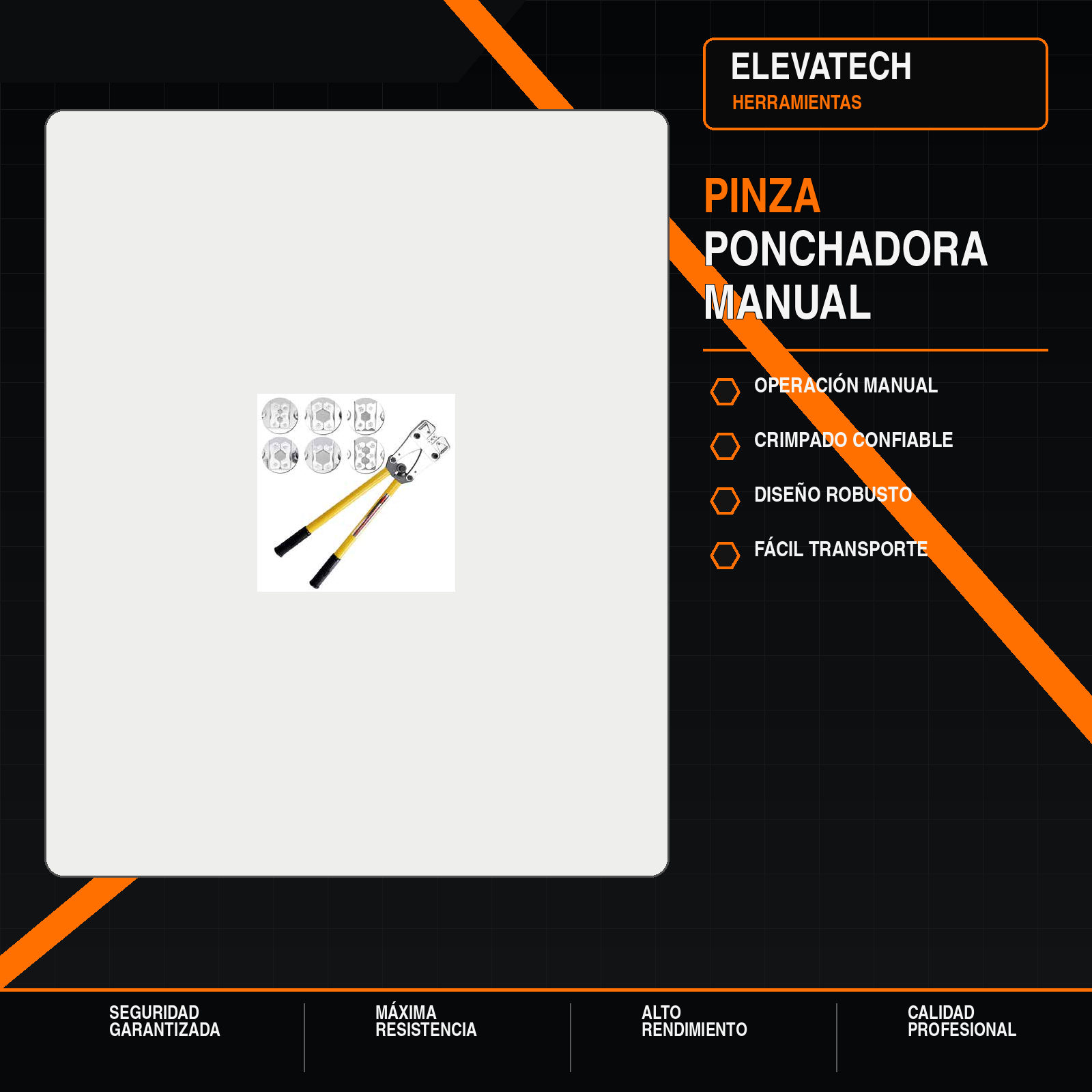 Pinza ponchadora manual