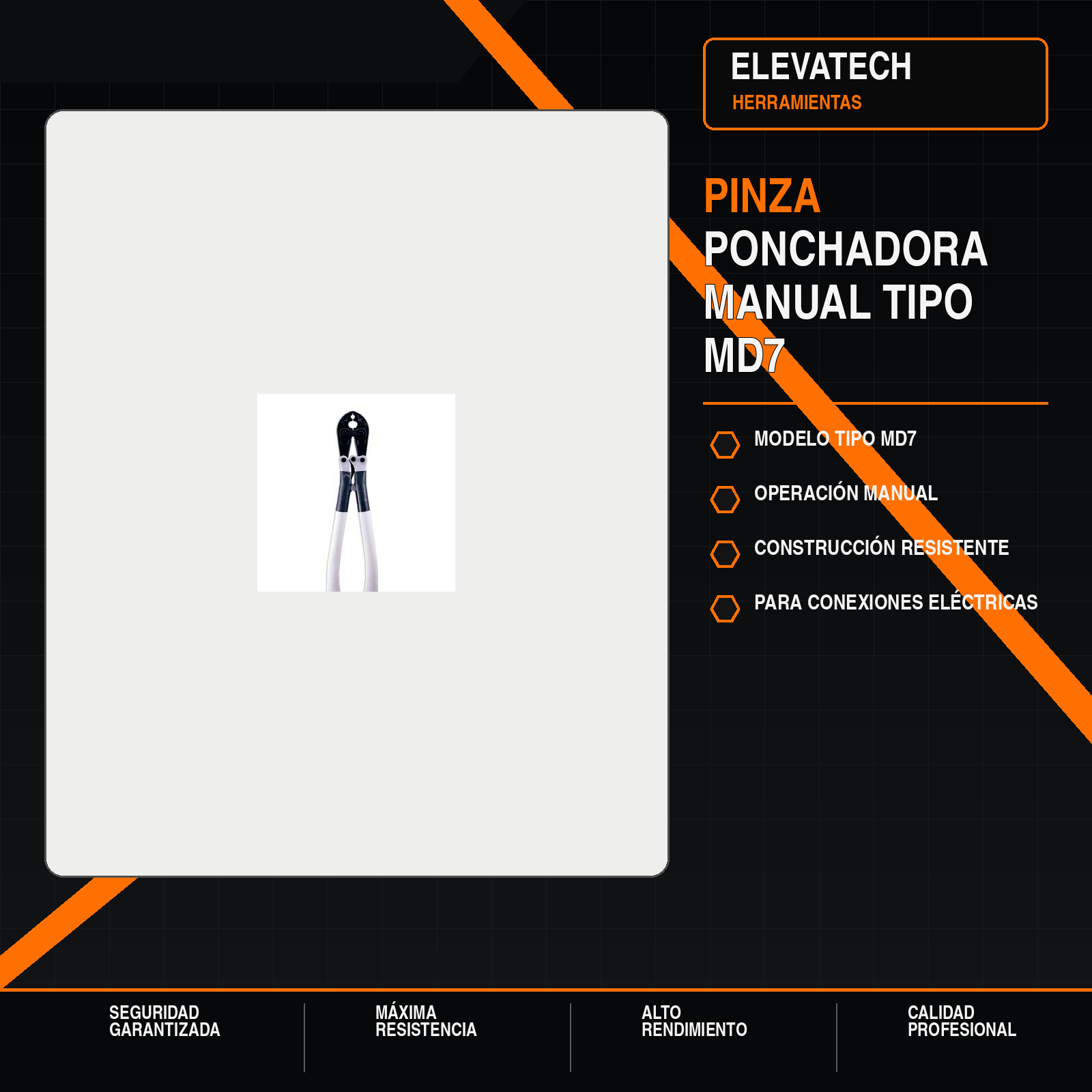 Pinza ponchadora manual tipo MD7-8