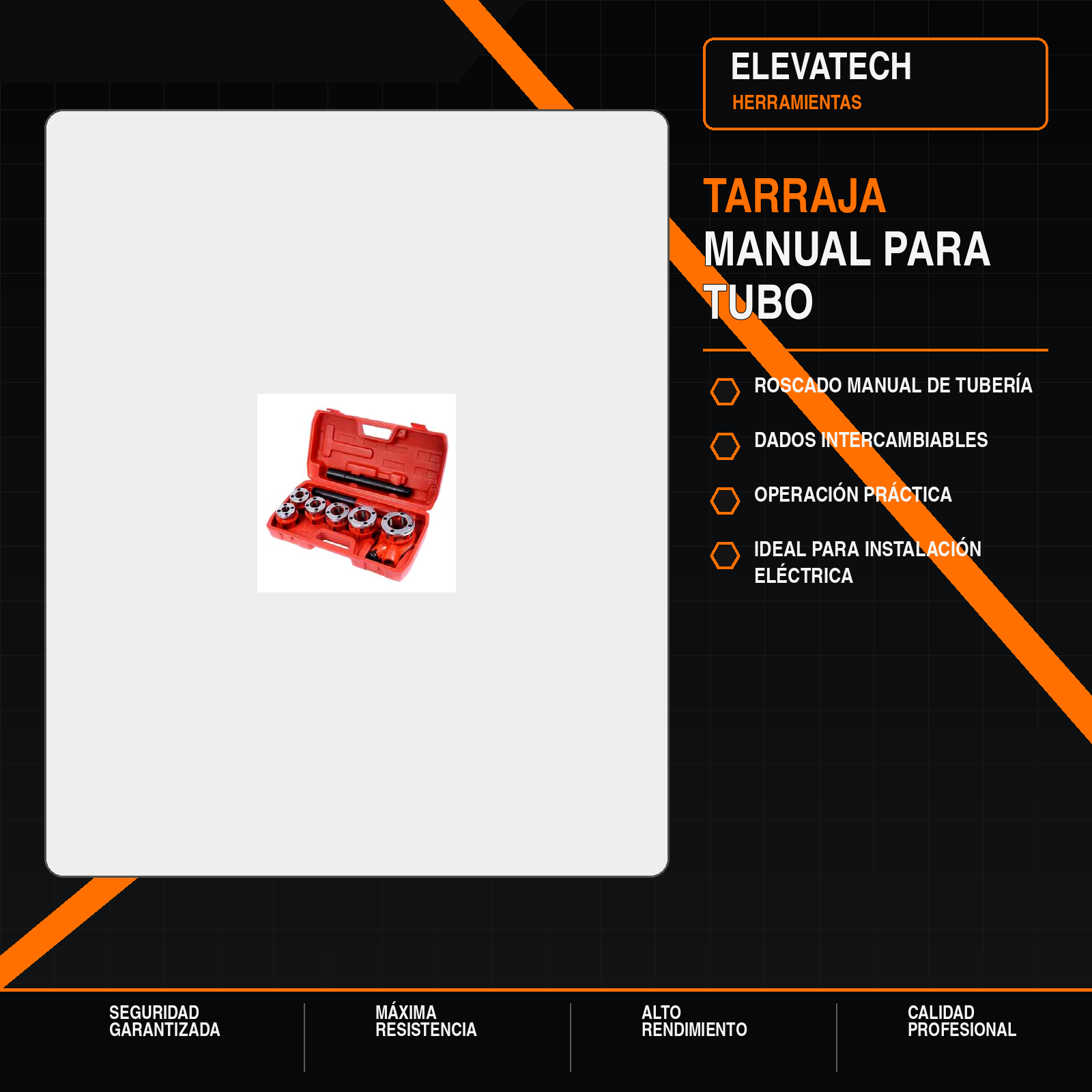 Tarraja manual para tubo